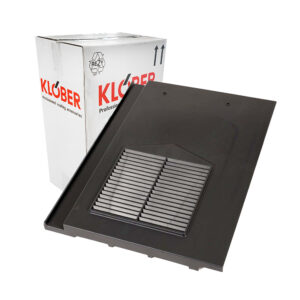 This image displays the front of the product which is a Klober Profile-Line Flat Tile Vent - Black KG9856-3-0450 (Box of 10).